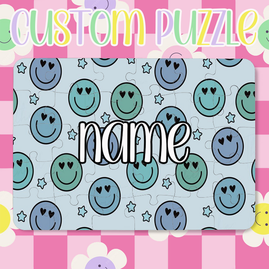 Custom Smiley Puzzle w/ Name V1