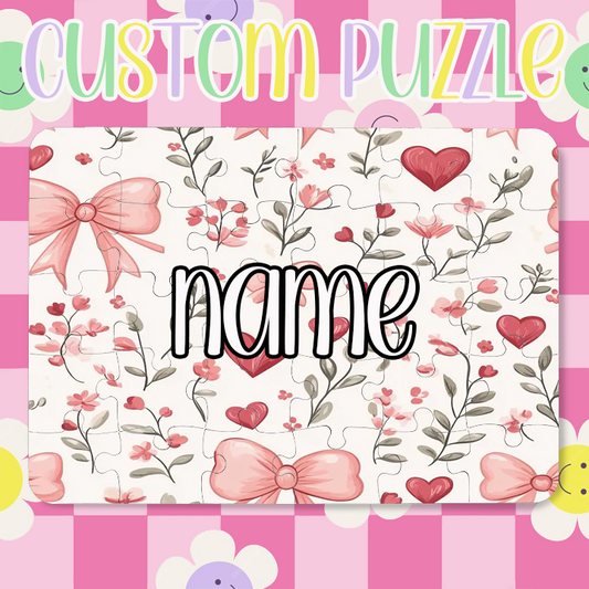 Custom Valentine Puzzle w/ Name V9