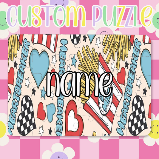 Custom Valentine Puzzle w/ Name V10