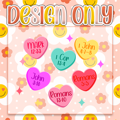 Valentine Christian Candy Hearts  - Digital Design Only