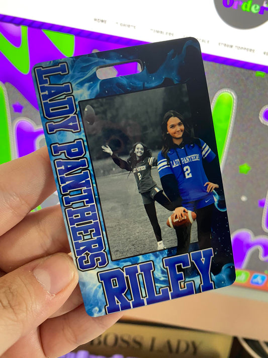 Custom Sports Photo Tag