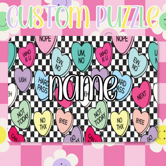 Custom Valentine Puzzle w/ Name V6