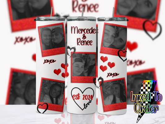 Valentines Couple Photos 20 oz Tumbler